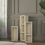 Hanah Home Juego de Mesas Auxiliares Travertino
